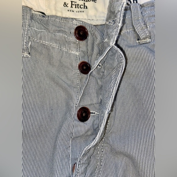 2/49$ Men Abercrombie&Fitch striped light distressed cargo shorts size 36 - Picture 4 of 14
